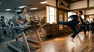 A fair comparison between ninjutsu and the gym - نین جوتسو گلستان